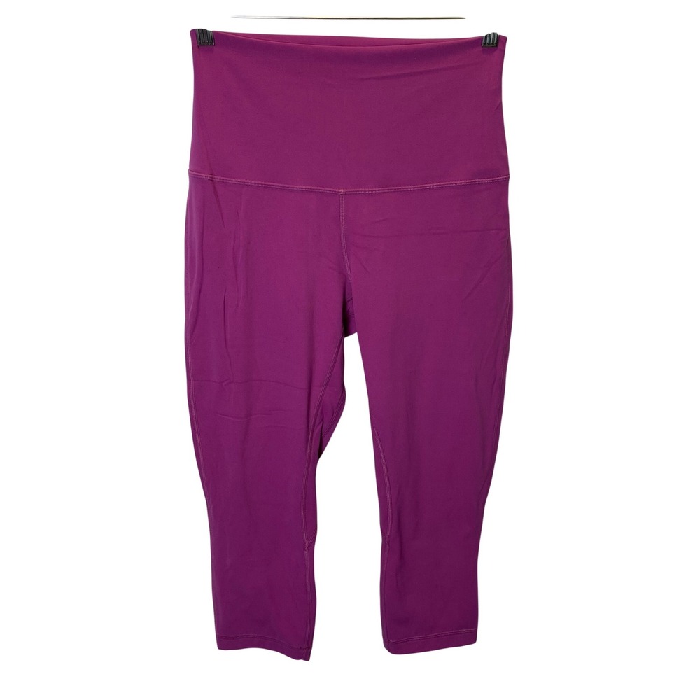 Lululemon Align High-Rise Crop Women Size 8 Magenta Nulu Yoga Activewear Workout